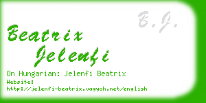 beatrix jelenfi business card